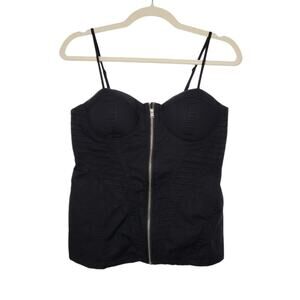 Vintage y2k Candies Corset Bodice Style Zip Cami Tank Top Goth Emo Punk Padded
